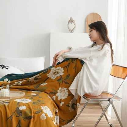 DecorBites™ Cotton Throw Blanket - King Size, Soft & Breathable