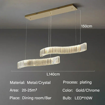 Decorbites™ Kristall-LED-Deckenleuchter für elegante Esszimmer-Dekoration