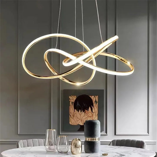 Decorbites™ Goldring-Lüster für modernes Esszimmer und luxuriöse Schlafzimmerbeleuchtung