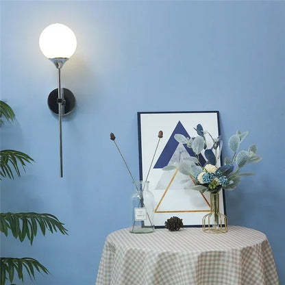 Decorbites™ Glasball-Wandlampen: Moderne nordische goldene Chrom-Beleuchtungskörper für Wohnzimmer, Küche