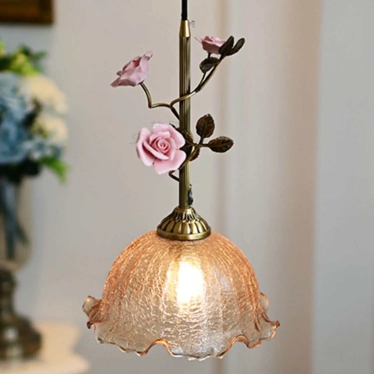 Decorbites™ Französische Rosen-Kupfer-Kronleuchter: Elegante Vintage-Pendelleuchten für die Einrichtung des Zuhauses