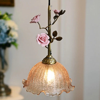 Decorbites™ Französische Rosen-Kupfer-Kronleuchter: Elegante Vintage-Pendelleuchten für die Einrichtung des Zuhauses