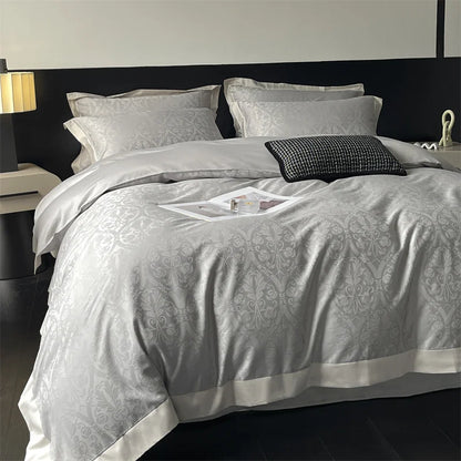 Decorbites™ Jacquard-Bettwäsche-Set - Lyocell-Baumwoll-Bettwäsche, Laken, Kissenbezug, Steppbettbezug