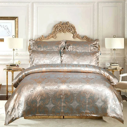 Decorbites™ Jacquard-Luxus-Bettwäsche-Set - King-Size-Daunenbettdecke & Bettdecken - Hochwertige Heimtextilien