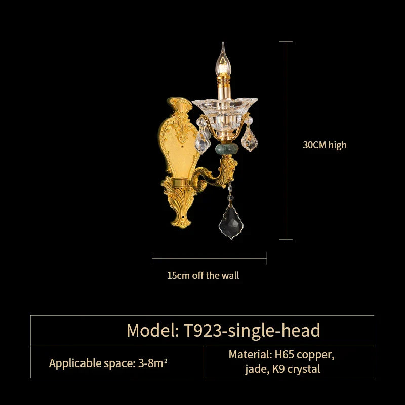 Copper Crystal Chandelier 34-Head D163cm