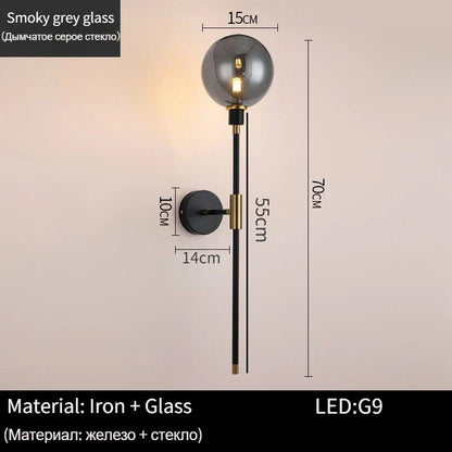 Decorbites™ Glas-Kugeln-Wandlampe für modernes Wohnraum-Dekor & Beleuchtungseinrichtung