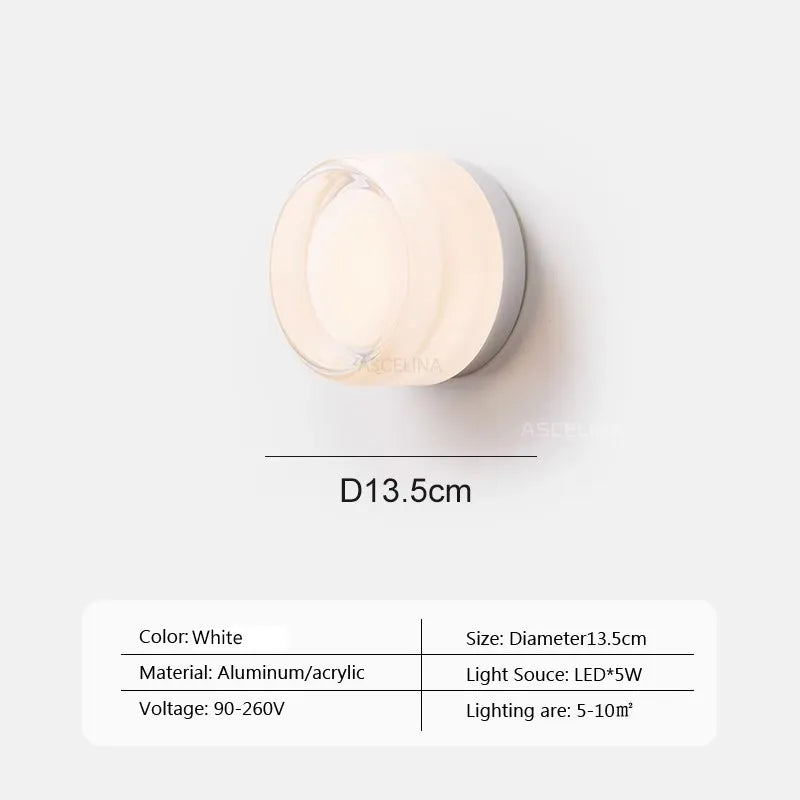 DecorBites™ Amber Jelly LED Wall Sconce for Bedside Room Decor, Smoke Grey Wall Lamp