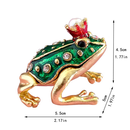 Decorbites™ Kristall-Tierfiguren-Schmuckschatulle Handbemalt Ringhalter Kommoden-Dekoration Hochzeitsgeschenk