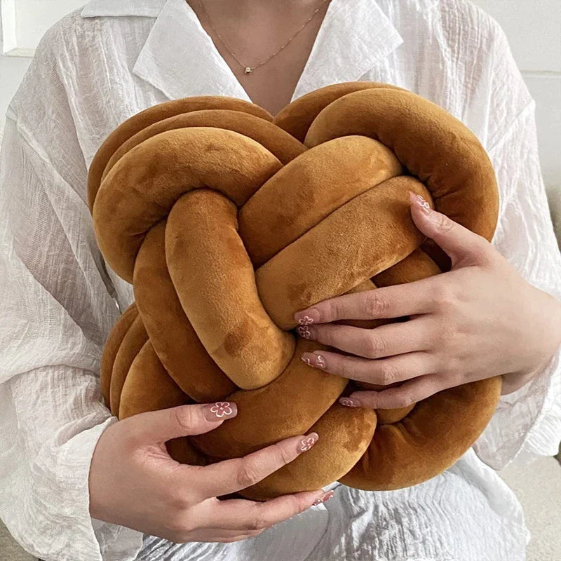 Plush Knot Ball Pillow