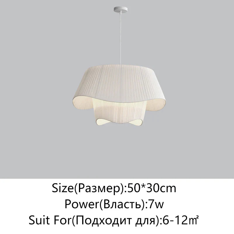 Decorbites™-Creme-Stoff-Leuchter: Retro-Nordischer Dachboden-Licht für Schlafzimmer, Wohnzimmer, Esszimmer