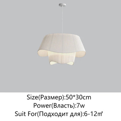 Decorbites™-Creme-Stoff-Leuchter: Retro-Nordischer Dachboden-Licht für Schlafzimmer, Wohnzimmer, Esszimmer