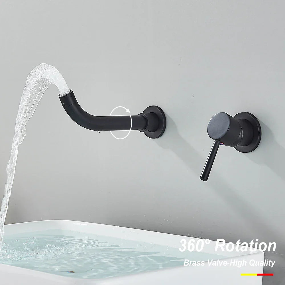 Gold Brass Wall Faucet