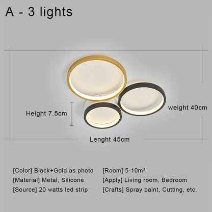 DecorBites™ LED Ceiling Chandelier Remote Control Living Room Bedroom Kitchen Lamp White