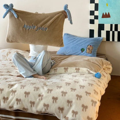 DecorBites™ Luxe Embroidered Velvet Duvet Set for Cozy Winter Bedding