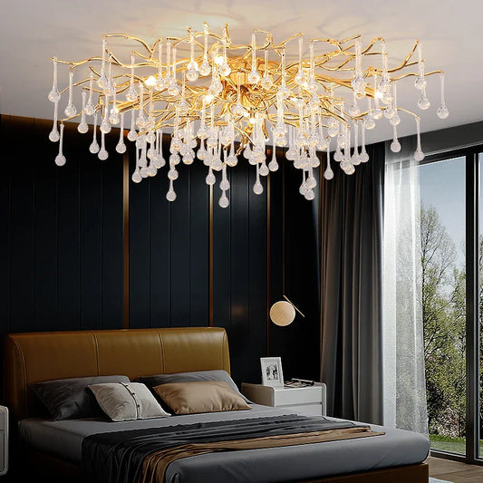 Decorbites™ Elegante Gold-Kristall-Lüster für moderne Luxus-Wohnräume