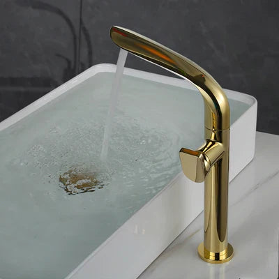Decorbites™ Gebürsteter Goldiges Waschbeckenarmatur - Messing Einhebel-Badmischtap