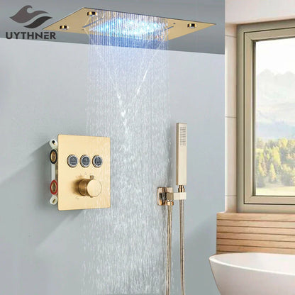 Decorbites™ 3-Wege-Duschsystem mit Regendusche und Badewannenmischer.