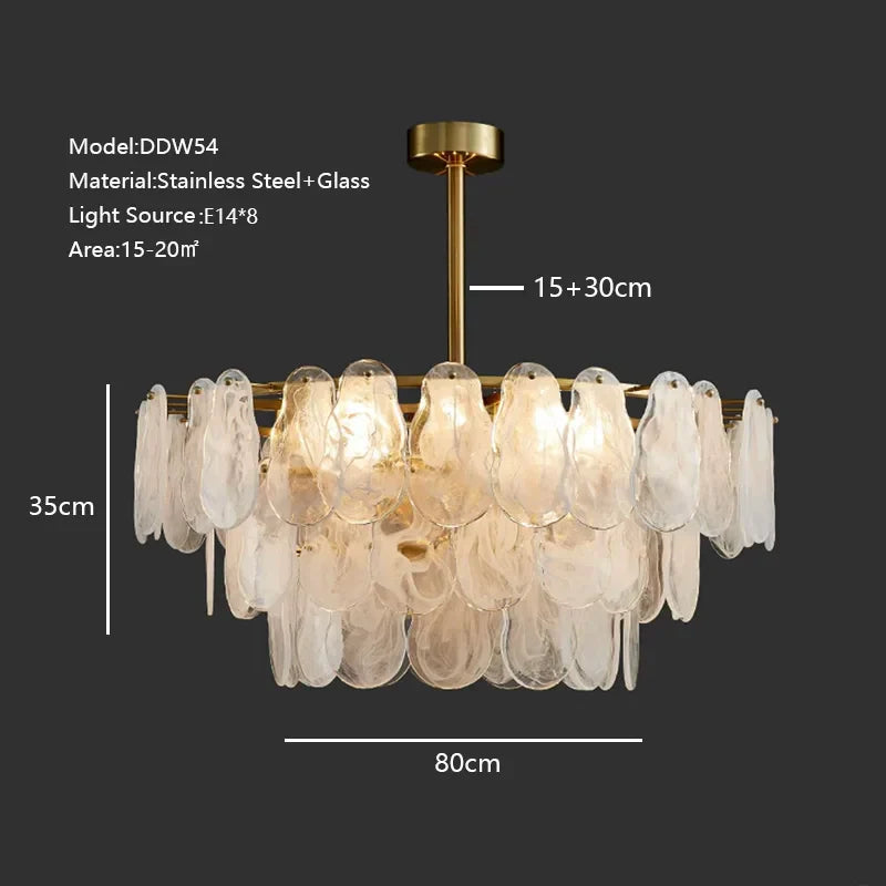 Decorbites™ Wolkenverglasungs-Kronleuchter: Moderne LED-Lüster für Innenbeleuchtung im Wohnzimmer-Dekor