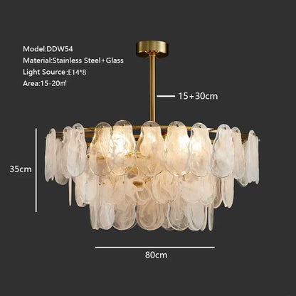 Decorbites™ Wolkenverglasungs-Kronleuchter: Moderne LED-Lüster für Innenbeleuchtung im Wohnzimmer-Dekor