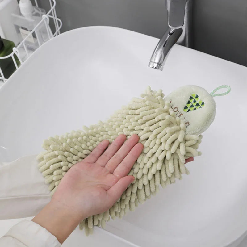 DecorBites™ Embroidered Microfiber Hand Towel: Soft, Quick Dry, Portable for Kitchen, Bathroom, Travel