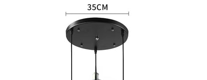Retro Industrial Gray Glass Pendant Light