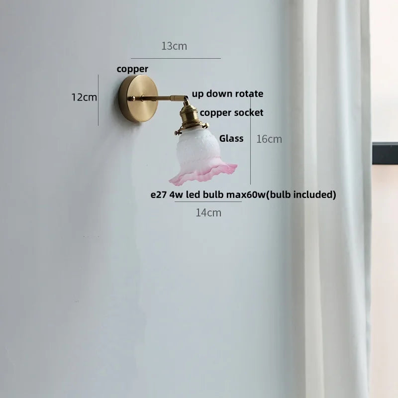 Decorbites™ Krone Glas LED Wandlampen Messing Schalter Treppenarmaturen