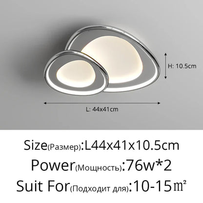 DecorBites™ LED Chandeliers White Chrome Kitchen Light Fixture Modern Home Lighting
