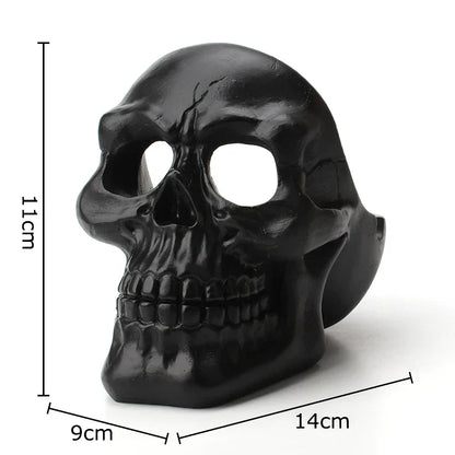 DecorBites™ Creative Skull Ashtray - Halloween Decor & Smoking Accessory, Portable & Windproof Resin Craft Gift