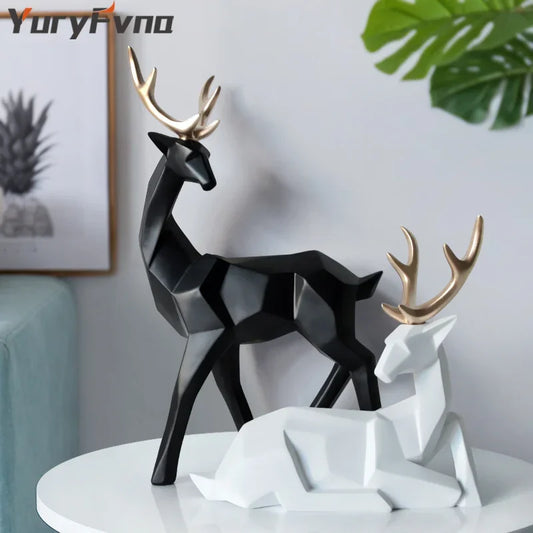 Decorbites™ Hirsch-Skulptur: Elegante Tischdekoration für das Wohnzimmer & Weihnachtsgeschenk