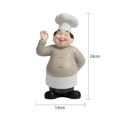 DecorBites™ Creative Chef Wine Rack Sculpture Cup Holder Wine Cabinet Bar Accessories
