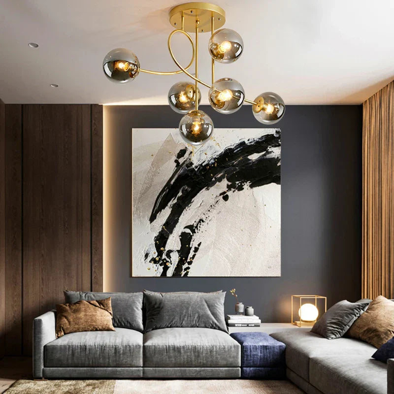 Decorbites™ Glas-Kugeln-LED-Deckenleuchter – Moderne nordische Pendelleuchte für das Wohnzimmer