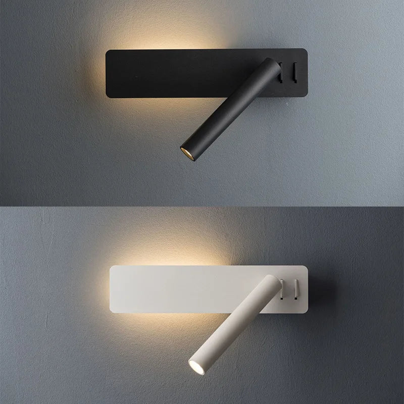 DecorBites™ LED Wall Reading Lamp for Bedroom, Hotel Headboard, Night Light