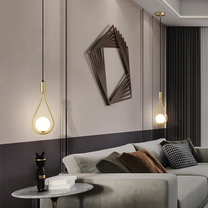 DecorBites™ Glass Ball Pendant Lamps for Home Kitchen Bar Decor & Wall Sconce