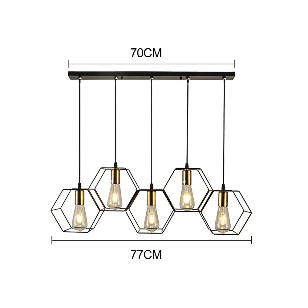Decorbites™ Geometrische LED-Kronleuchter: Moderne Metallrahmenleuchte für Esszimmer oder Schlafzimmer
