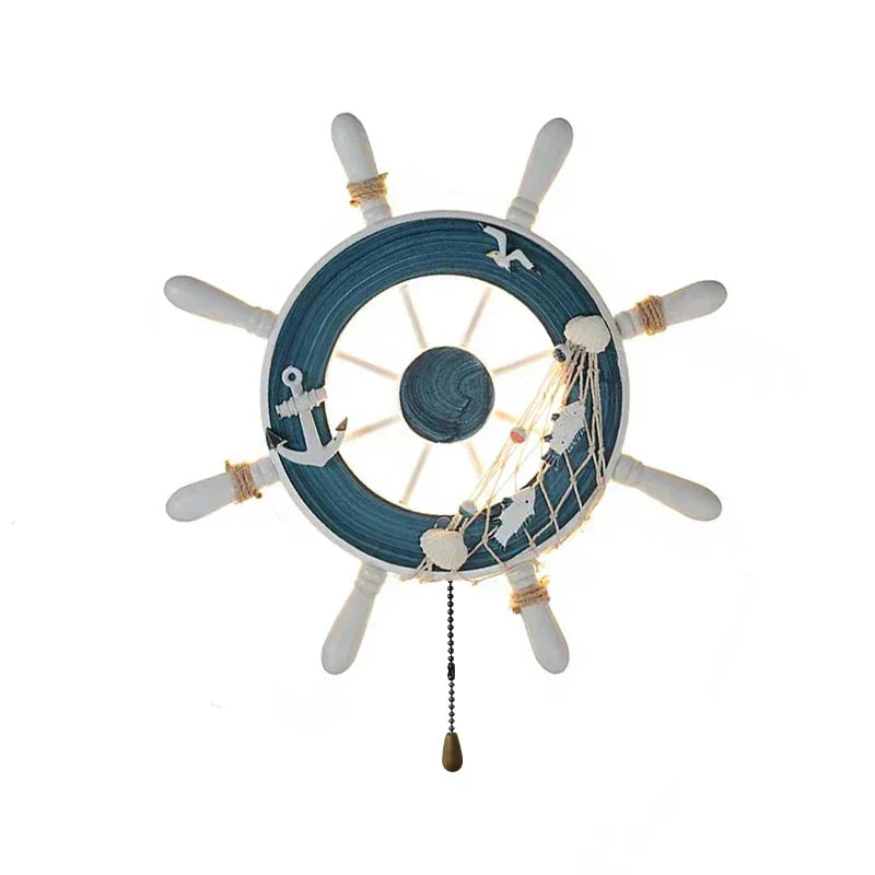 Decorbites™ Kinder-LED-Schiffssteuerrad-Wandleuchte - Mittelmeer-Dekor Ozeanthema