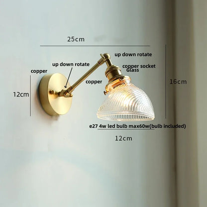 Decorbites™ Glas Grünes LED Wandlampenarmatur Vintage Grüner Schwingarm-Wandleuchte