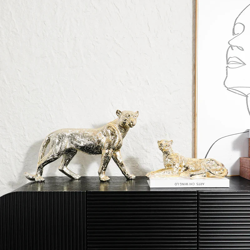 Decorbites™ Leopard-Resin-Skulptur - Heimdekoration Handwerkskunst & Tierfigur