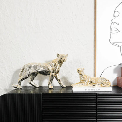 Decorbites™ Leopard-Resin-Skulptur - Heimdekoration Handwerkskunst & Tierfigur