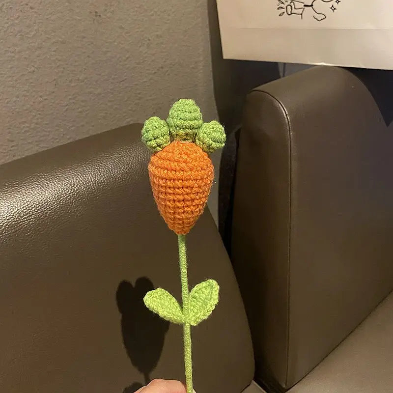 Crochet Sunflower Rabbit Bouquet