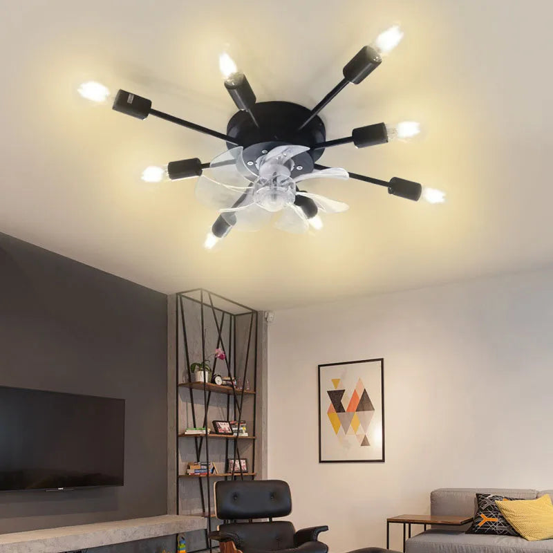 Decorbites™ Industrieller Deckenventilator mit Fernbedienung und LED-Lichtern