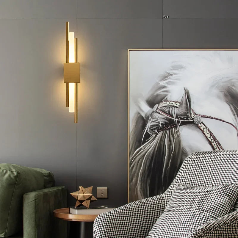 Decorbites™ Gold LED Wandlampe | Moderne nordische Schlafzimmer Wohnzimmer Innenbeleuchtung