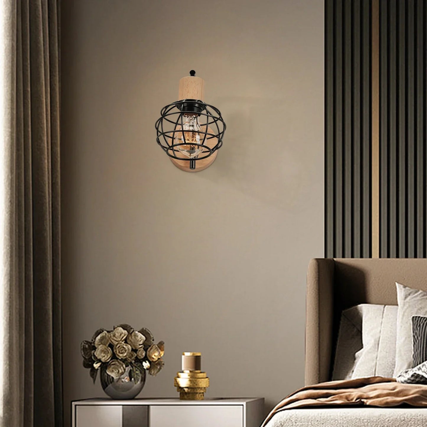 Decorbites™ Eisenholz-Wandleuchte: Nordische Innenleuchte für Schlafzimmer, Wohnzimmer, Restaurant