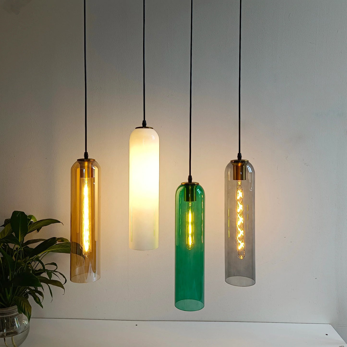 Decorbites™ Grünes Glas Nordisches Pendellicht E27 Hängearmatur für Wohn- und Schlafzimmer