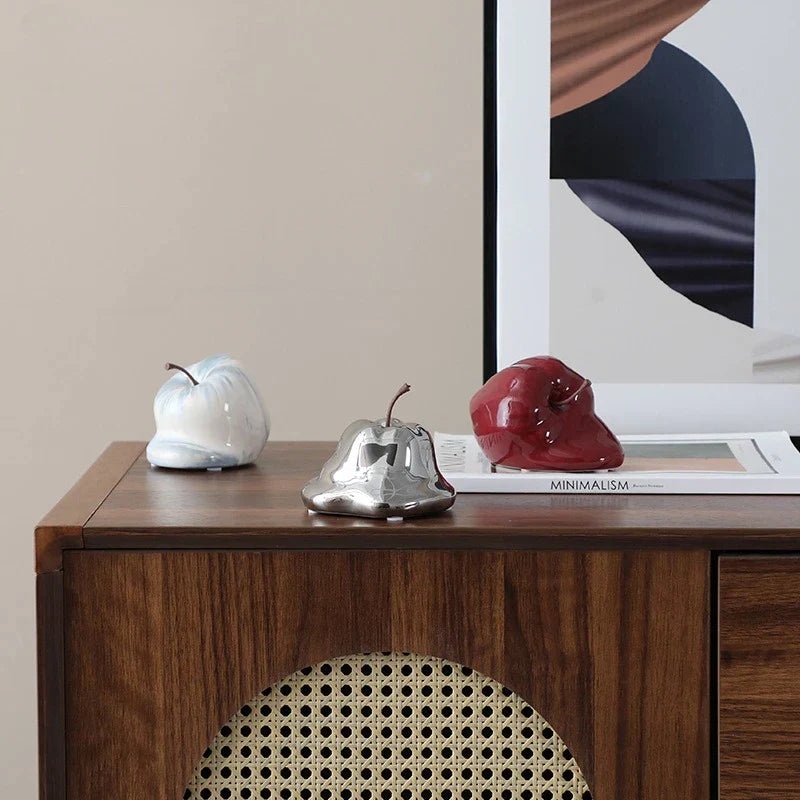 Decorbites™ Abstrakte Schmelzende Apfel Keramik-Ornamente Heimdekoration Handwerkskunst