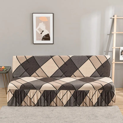 DecorBites™ Elastic Armless Futon Bed Sofa Cover Slipcover