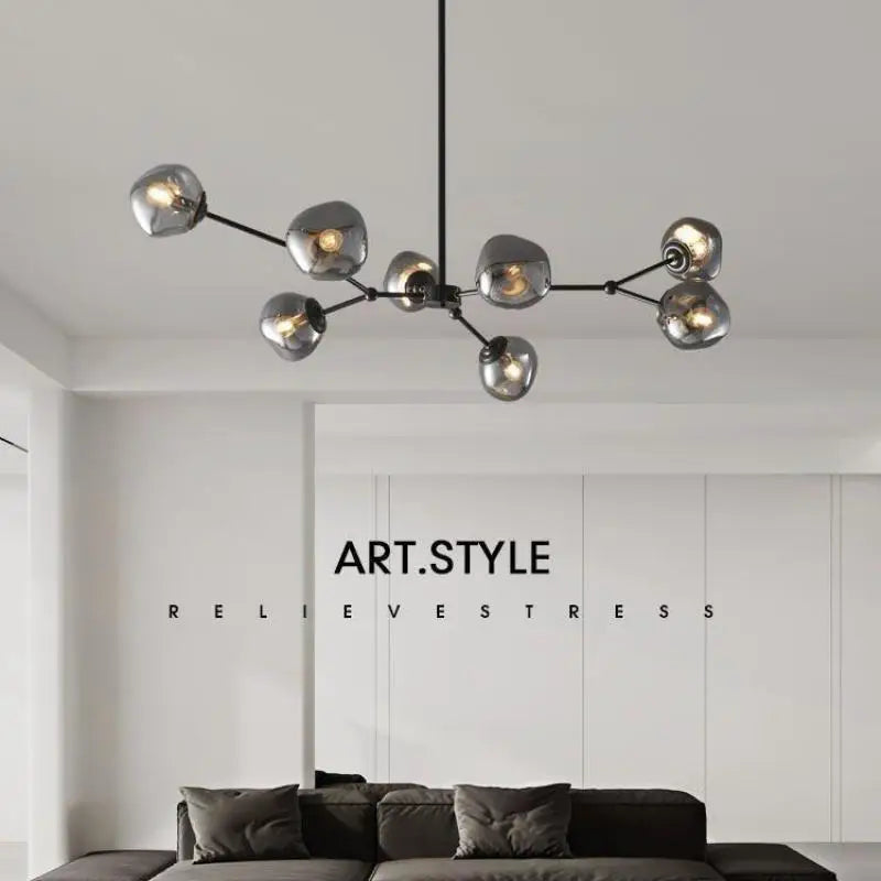 Decorbites™ Graue Lava-Glas-Hängeleuchte LED-Pendellampe Modernes Nordisches Design