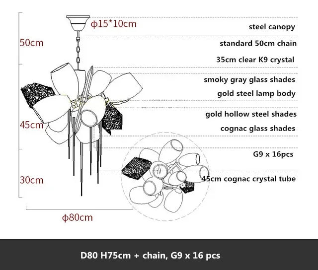 Decorbites™ Kristall-Duplex-Kronleuchter – Modernes Designer-Beleuchtung für das Wohnzimmer