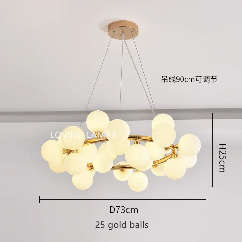 Decorbites™ Glas-Kugeln-LED-Hängelampe, moderne runde Design für Heimdekoration-Beleuchtung