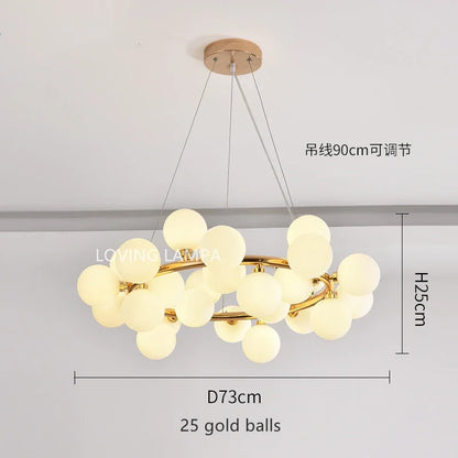 Decorbites™ Glas-Kugeln-LED-Hängelampe, moderne runde Design für Heimdekoration-Beleuchtung