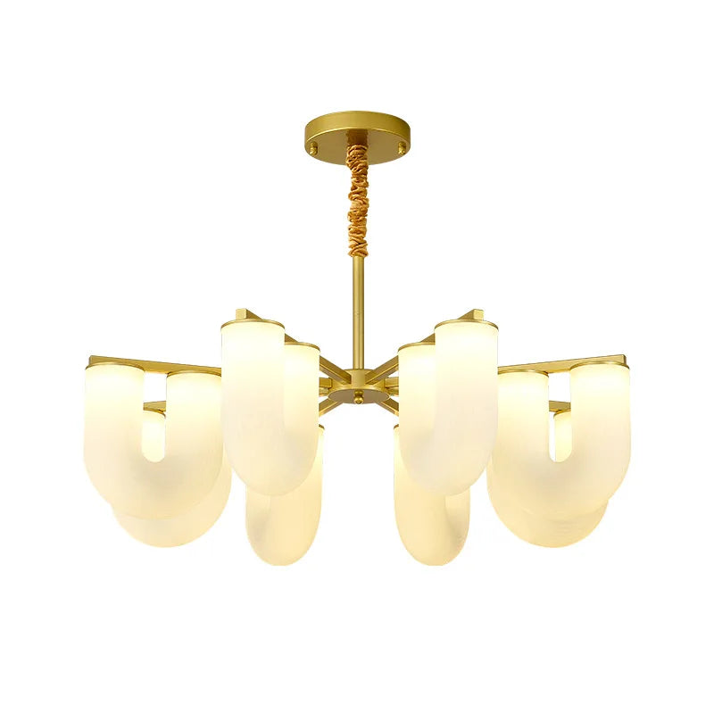 Decorbites™ Französische Creme U-förmige Stehlampe, nordisches Minimalismus LED-Licht für Heimdekoration